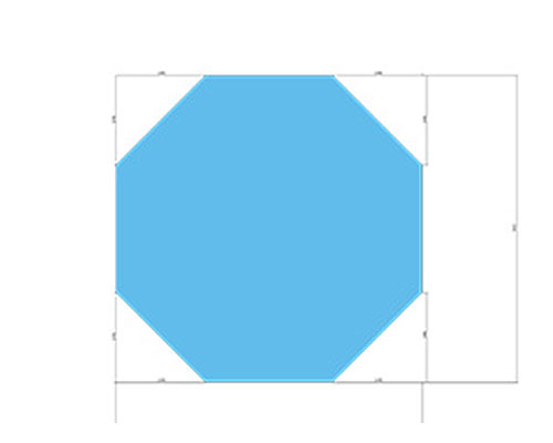 アクリル板 加工図面テンプレート 八角形