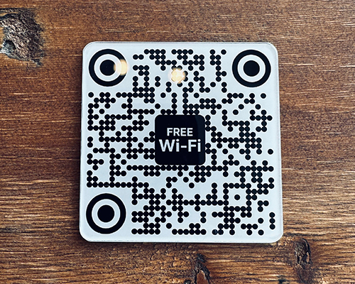 アクリル板 印刷 無料Wi-Fi QRコード プレート